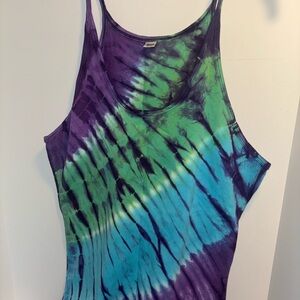 Tie-Dye T-Strap Maxi Dress NWOT